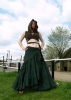 SPANISH GYPSY FLAMENCO SKIRT, one size wrap skirt - Forest