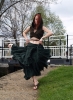 SPANISH GYPSY FLAMENCO SKIRT, one size wrap skirt - Forest