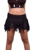 Wrap-around Frayed Ghass Cotton Mini Skirt in Black - Ghass Skirt (DEVGASK) by Altshop UK