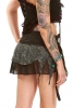 Psy Trance Miniskirt, pixie festival doof Goa skirt in Black (Netting) - DEVGIRI by Altshop UK