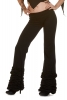 Boho Leggings, Steampunk Trousers, Bootcut Flares in Black - Frill Trousers (DEVLFT) by Altshop UK
