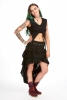 Psy Faerie Top, summer pixie trance crop top, Goa doof clothing in Black - Mary Top (DEVMART) by Altshop UK