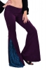 Extra Long Leg Steampunk Coachella Flared Trousers in Purple - Panel Flares (DEVPANFL) by Altshop UK