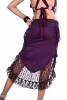 Gypsy Boho Skirt, High Low Psy Trance Goa Goddess Skirt in Purple & Brown - Sitar Skirt (DEVSHLSK) by Altshop UK
