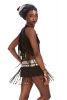 Tribal Banjara Skirt, Beaded Kuchi Coin Belt Mini Skirt - Banjara Skirt (DMAFGB) by Altshop UK