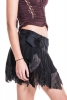 Ragged Burlesque Pixie Wrap Mini Skirt - Black