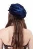 Velvet Baker Boy Hat, Ladies Hippy Newsboy Cap in Blue - Velvet BB Hat (MZVEBB) by Maz
