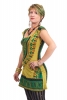 Dashiki Sun Dress, Angelina African boho shift dress in Green - African Tunic (RFAFTU) by Altshop UK