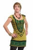 Dashiki Sun Dress, Angelina African boho shift dress in Green - African Tunic (RFAFTU) by Altshop UK