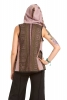 African Dashiki Waistcoat Body Warmer, Ladies Hippie Gilet in Purple - Dashi Zip Vest (RFAFZV) by Altshop UK
