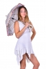 Pixie Dress, Psy Trance Clothing, Burning Man Clubbing Dress in White - Jaya Dress (RFJAYA) by Altshop UK