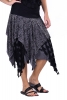 Pagan Wiccan Hippy Goddess Lace Layered Skirt in Black - Three Layer Skirt (RFTHLAS) by Altshop UK