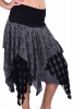 Pagan Wiccan Hippy Goddess Lace Layered Skirt in Black - Three Layer Skirt (RFTHLAS) by Altshop UK