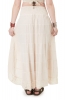 Jute and Lace Boho High Low Skirt in Ivory - Shakti Skirt (ROKSHAK) by Altshop UK
