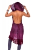 Hooded Cowl Dress, Cowl Neck Psy Trance Dress in Magenta - Suresh Dress (SGSURDR) by Altshop UK