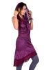 Hooded Cowl Dress, Cowl Neck Psy Trance Dress in Magenta - Suresh Dress (SGSURDR) by Altshop UK