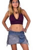 Psy Trance Mini Skirt, Pixie EDM Skirt in Grey - Jersey Skirt (SURJERS) by Altshop UK