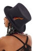 100% Wool Felt Top Hat for Ladies/Men in Black - Maz Top Hat (TH301) by Maz