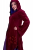 Velvet Faery Goddess Jacket, Boho Goa Psytrance Coat in Burgundy - Hecate Coat (TJK294) by Altshop UK