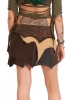 Psy Trance Pixie Vegetarian Leather Goa Skirt in Earthy - Super Trance Skirt (TT01) by Altshop UK