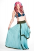 Hippy Flow Skirt, long boho skirt, bohemian gypsy skirt in Turquoise - Chyna Skirt (WSK3260) by Altshop UK