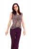 Braided Psy Trance Top, pixie slashed top in Dusty Lilac - Double Ladder Top (WSLT11) by Altshop UK