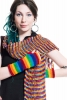 Warm and Cozy 100% Wool Mottled Rainbow Coloured Scarf - WS MRBWS